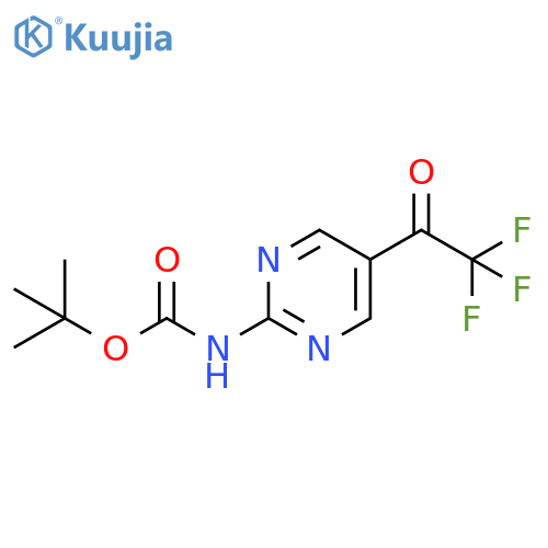 tert-butyl N-5-(trifluoroacetyl)pyrimidin-2-ylcarbamate structure
