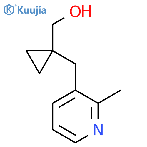{1-(2-methylpyridin-3-yl)methylcyclopropyl}methanol structure