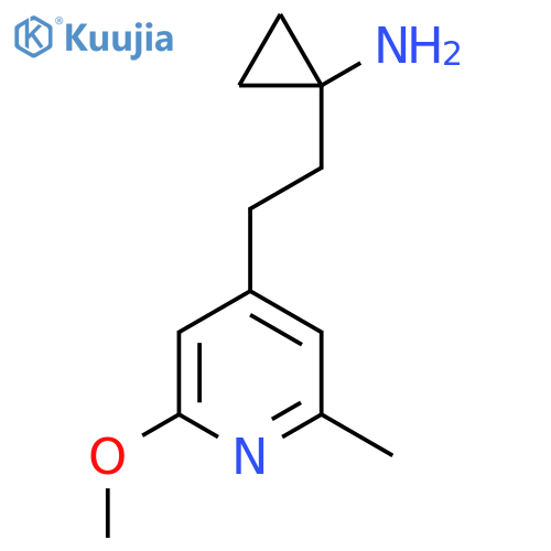 1-2-(2-methoxy-6-methylpyridin-4-yl)ethylcyclopropan-1-amine structure