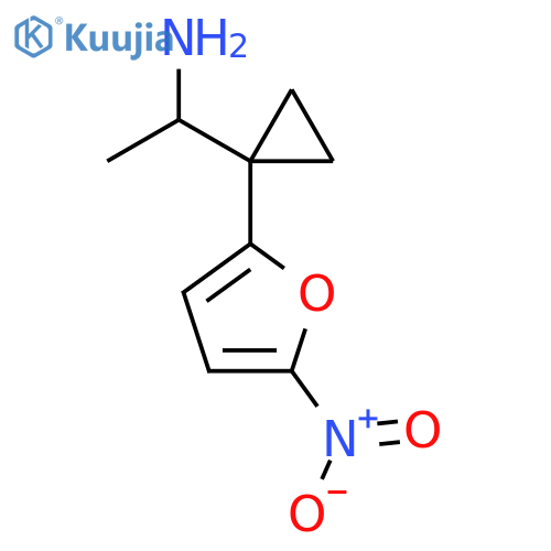 1-1-(5-nitrofuran-2-yl)cyclopropylethan-1-amine structure