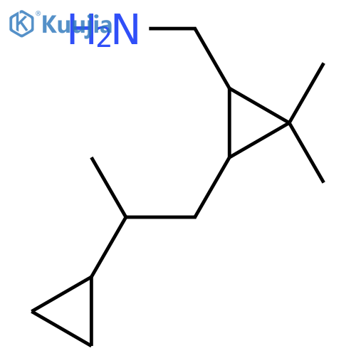 3-(2-cyclopropylpropyl)-2,2-dimethylcyclopropylmethanamine structure