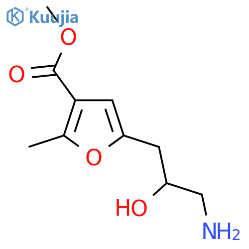 methyl 5-(3-amino-2-hydroxypropyl)-2-methylfuran-3-carboxylate structure