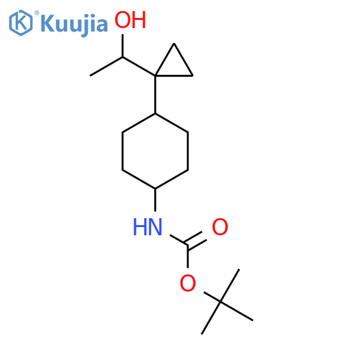 tert-butyl N-{4-1-(1-hydroxyethyl)cyclopropylcyclohexyl}carbamate structure
