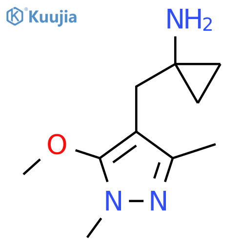 1-(5-methoxy-1,3-dimethyl-1H-pyrazol-4-yl)methylcyclopropan-1-amine structure