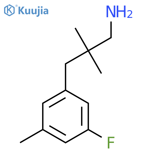 3-(3-fluoro-5-methylphenyl)-2,2-dimethylpropan-1-amine structure