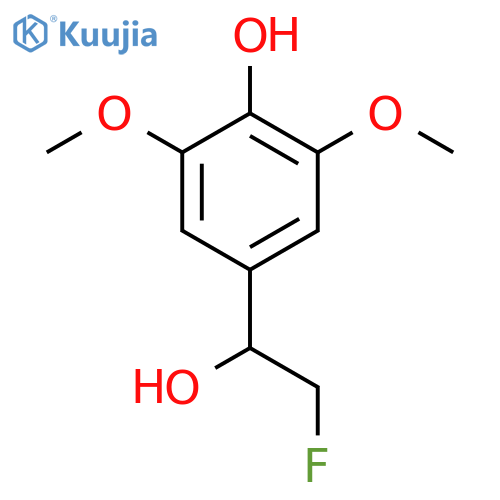4-(2-fluoro-1-hydroxyethyl)-2,6-dimethoxyphenol structure