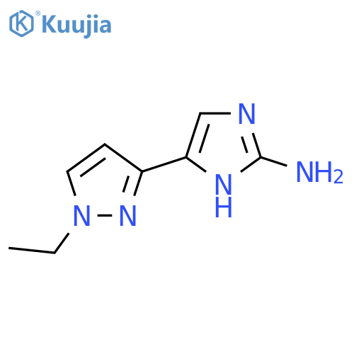 5-(1-ethyl-1H-pyrazol-3-yl)-1H-imidazol-2-amine structure