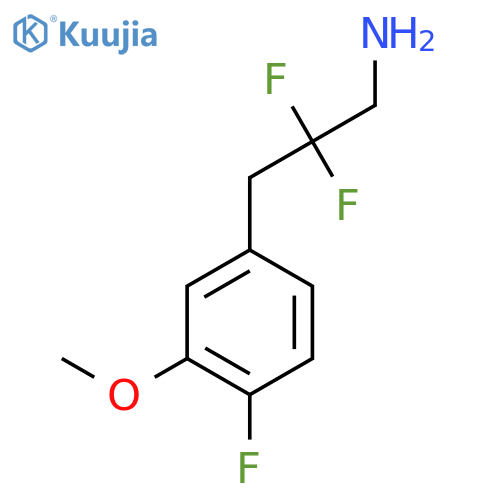2,2-difluoro-3-(4-fluoro-3-methoxyphenyl)propan-1-amine structure