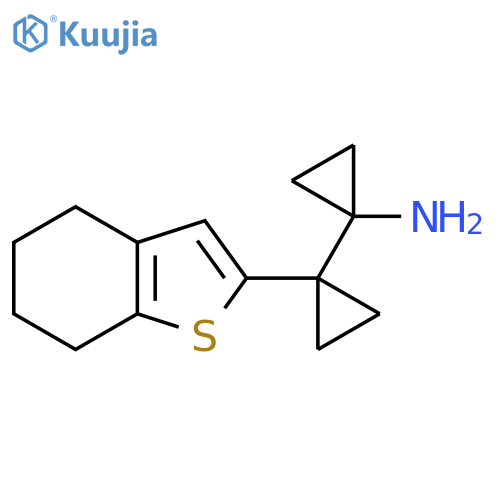 1-[1-(4,5,6,7-Tetrahydro-1-benzothiophen-2-yl)cyclopropyl]cyclopropan-1-amine structure