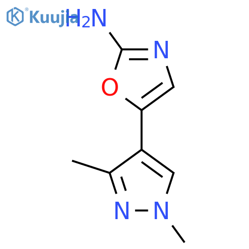 5-(1,3-dimethyl-1H-pyrazol-4-yl)-1,3-oxazol-2-amine structure
