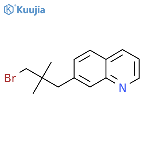 7-(3-bromo-2,2-dimethylpropyl)quinoline structure
