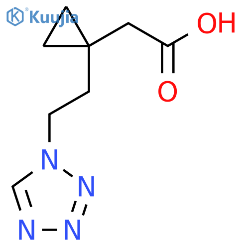 2-{1-2-(1H-1,2,3,4-tetrazol-1-yl)ethylcyclopropyl}acetic acid structure