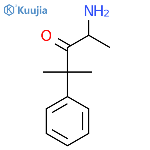 4-amino-2-methyl-2-phenylpentan-3-one structure