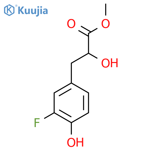 methyl 3-(3-fluoro-4-hydroxyphenyl)-2-hydroxypropanoate structure