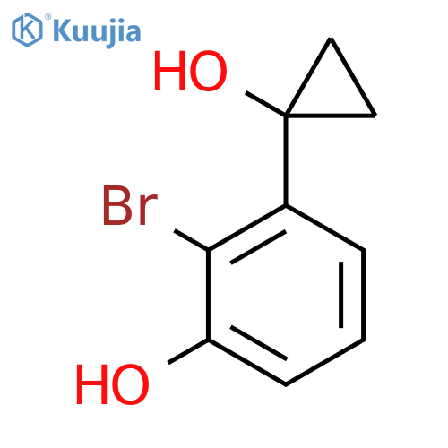 2-bromo-3-(1-hydroxycyclopropyl)phenol structure
