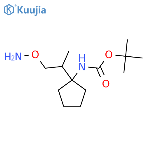 tert-butyl N-{1-1-(aminooxy)propan-2-ylcyclopentyl}carbamate structure
