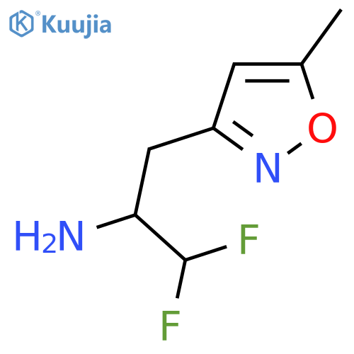 1,1-Difluoro-3-(5-methyl-1,2-oxazol-3-yl)propan-2-amine structure