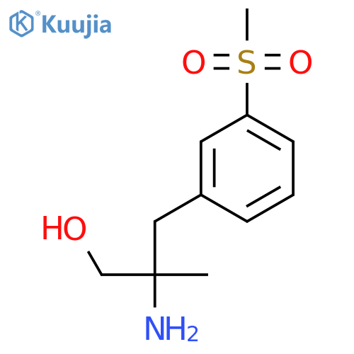 2-amino-3-(3-methanesulfonylphenyl)-2-methylpropan-1-ol structure