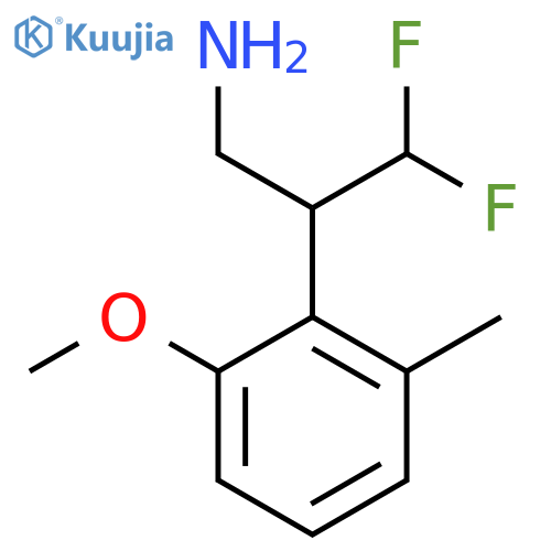 3,3-difluoro-2-(2-methoxy-6-methylphenyl)propan-1-amine structure