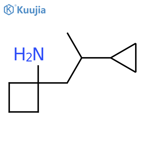 1-(2-cyclopropylpropyl)cyclobutan-1-amine structure