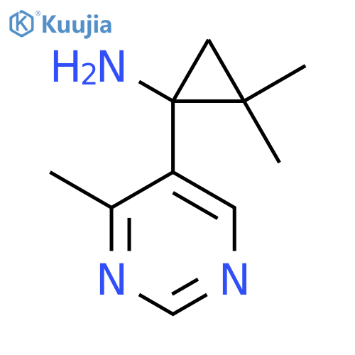 2,2-dimethyl-1-(4-methylpyrimidin-5-yl)cyclopropan-1-amine structure