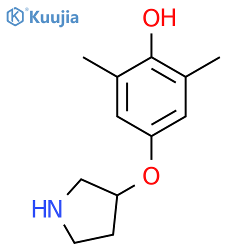 2,6-dimethyl-4-(pyrrolidin-3-yloxy)phenol structure