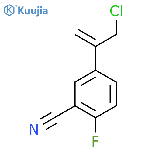 5-(3-chloroprop-1-en-2-yl)-2-fluorobenzonitrile structure