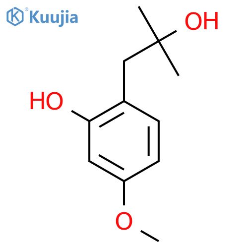 2-(2-Hydroxy-2-methylpropyl)-5-methoxyphenol structure