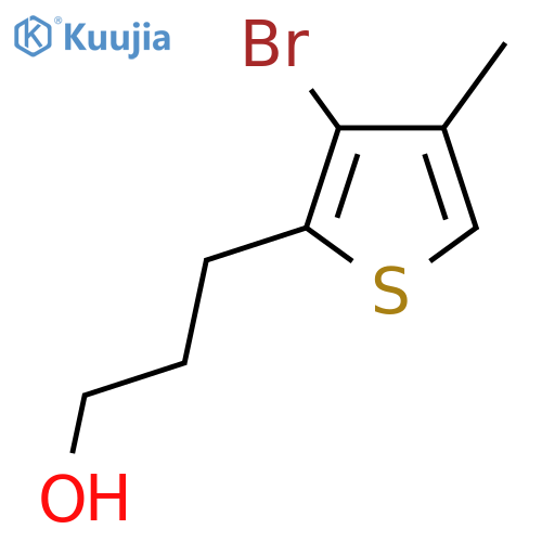 3-(3-bromo-4-methylthiophen-2-yl)propan-1-ol structure