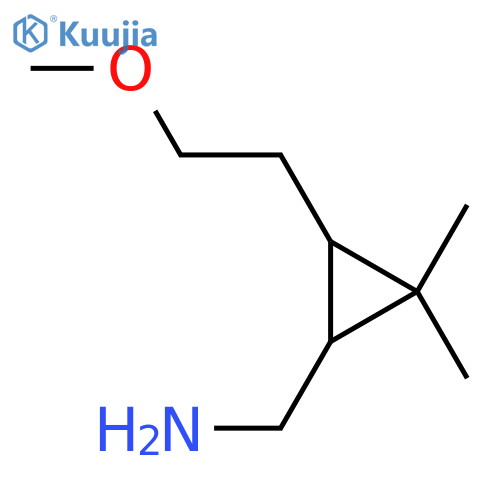 3-(2-methoxyethyl)-2,2-dimethylcyclopropylmethanamine structure