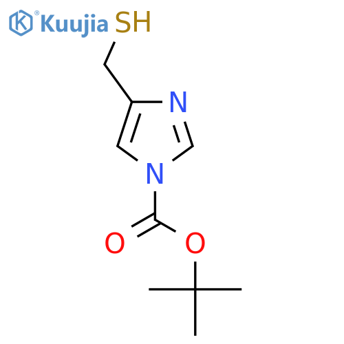 tert-butyl 4-(sulfanylmethyl)-1H-imidazole-1-carboxylate structure