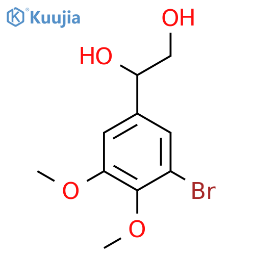 1-(3-bromo-4,5-dimethoxyphenyl)ethane-1,2-diol structure