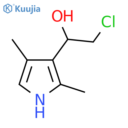 2-chloro-1-(2,4-dimethyl-1H-pyrrol-3-yl)ethan-1-ol structure