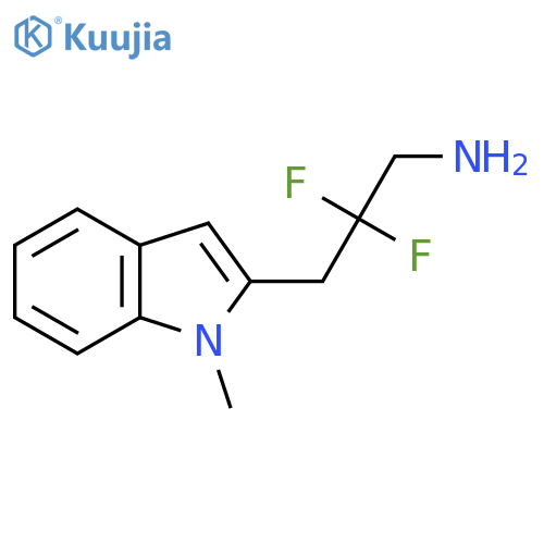 2,2-difluoro-3-(1-methyl-1H-indol-2-yl)propan-1-amine structure
