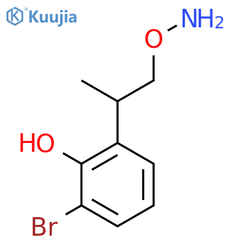2-1-(aminooxy)propan-2-yl-6-bromophenol structure