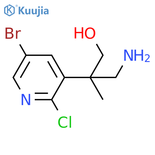 3-amino-2-(5-bromo-2-chloropyridin-3-yl)-2-methylpropan-1-ol structure