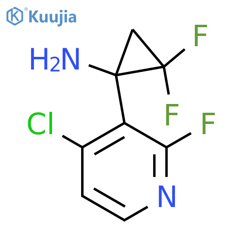 1-(4-chloro-2-fluoropyridin-3-yl)-2,2-difluorocyclopropan-1-amine structure