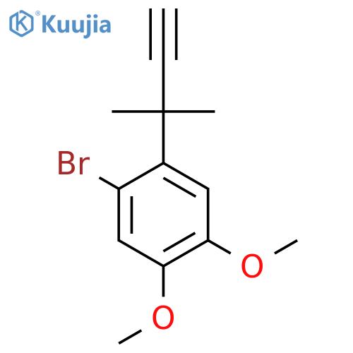 1-Bromo-4,5-dimethoxy-2-(2-methylbut-3-yn-2-yl)benzene structure