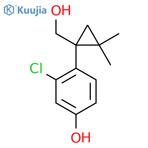 3-chloro-4-1-(hydroxymethyl)-2,2-dimethylcyclopropylphenol structure