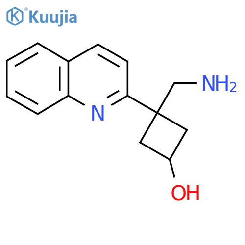 3-(aminomethyl)-3-(quinolin-2-yl)cyclobutan-1-ol structure