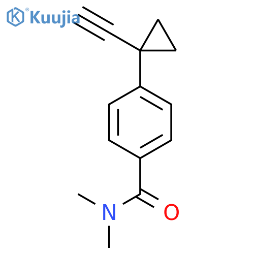 4-(1-ethynylcyclopropyl)-N,N-dimethylbenzamide structure
