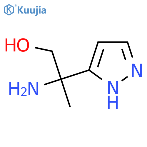 2-amino-2-(1H-pyrazol-3-yl)propan-1-ol structure