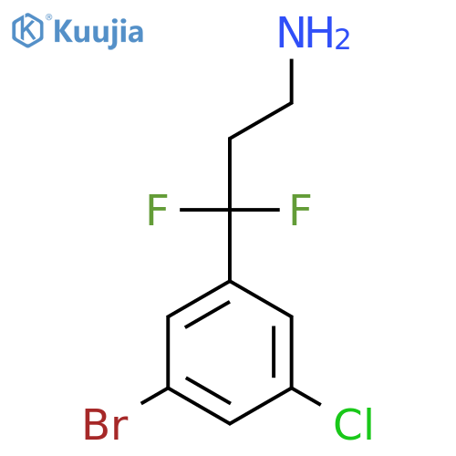 3-(3-bromo-5-chlorophenyl)-3,3-difluoropropan-1-amine structure