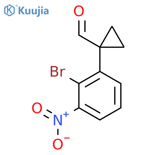 1-(2-bromo-3-nitrophenyl)cyclopropane-1-carbaldehyde structure