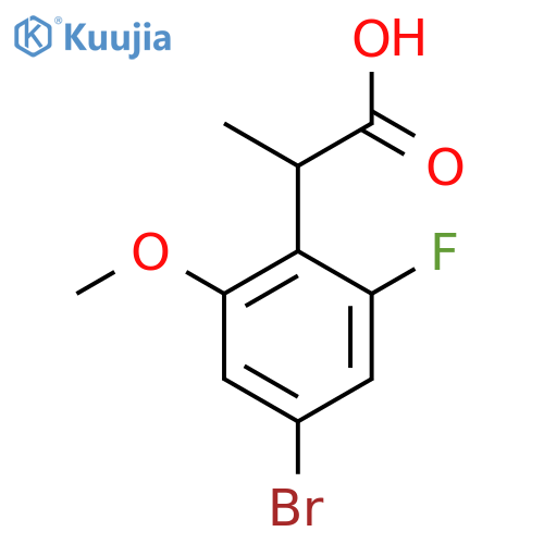 2-(4-bromo-2-fluoro-6-methoxyphenyl)propanoic acid structure
