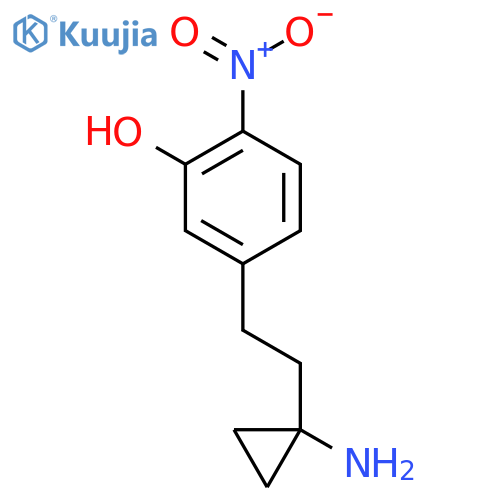5-2-(1-aminocyclopropyl)ethyl-2-nitrophenol structure