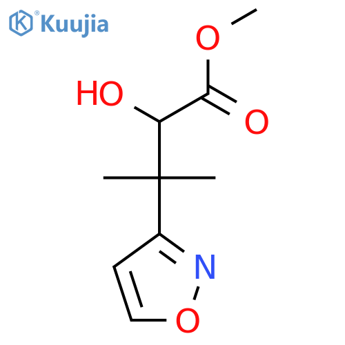methyl 2-hydroxy-3-methyl-3-(1,2-oxazol-3-yl)butanoate structure