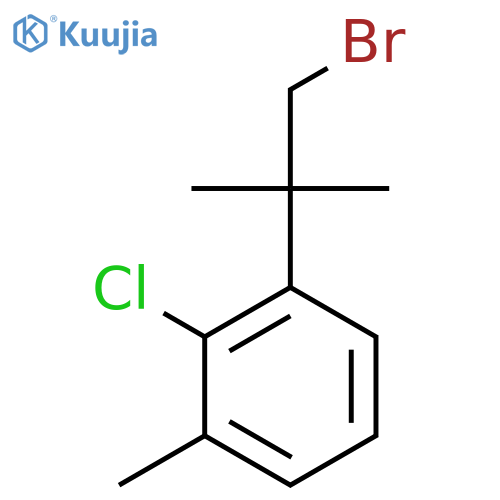 1-(1-bromo-2-methylpropan-2-yl)-2-chloro-3-methylbenzene structure