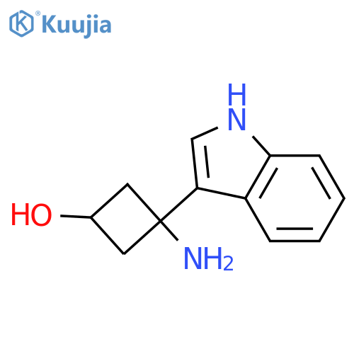 3-amino-3-(1H-indol-3-yl)cyclobutan-1-ol structure