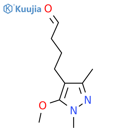 4-(5-methoxy-1,3-dimethyl-1H-pyrazol-4-yl)butanal structure